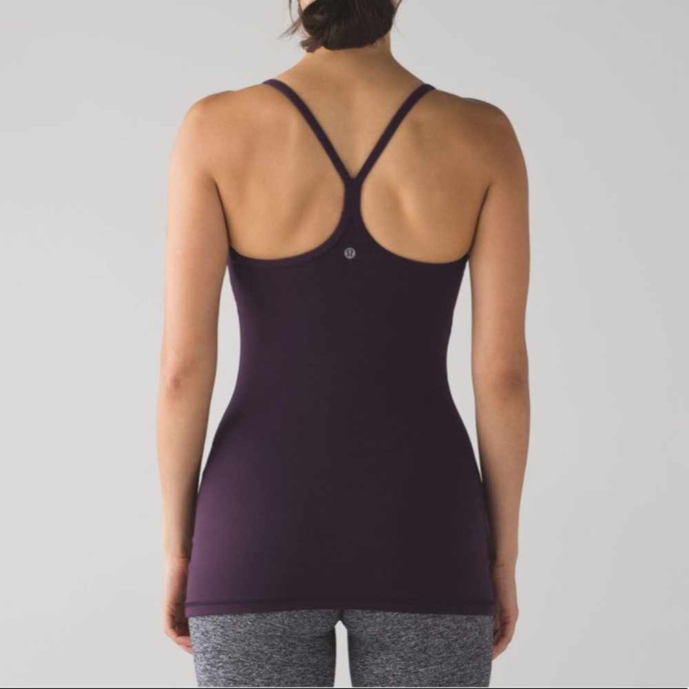 Lululemon Power Y Tank Luon Black Cherry 2